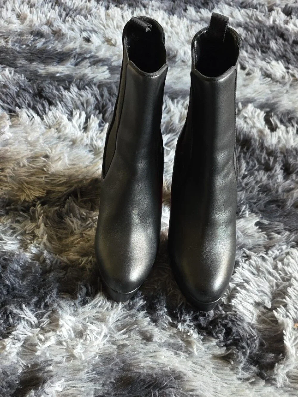 Louboutin Black Ankle Boots with Platform